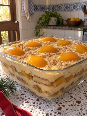 Pavê de pêssego