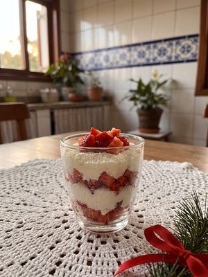 Creme de ninho com morango